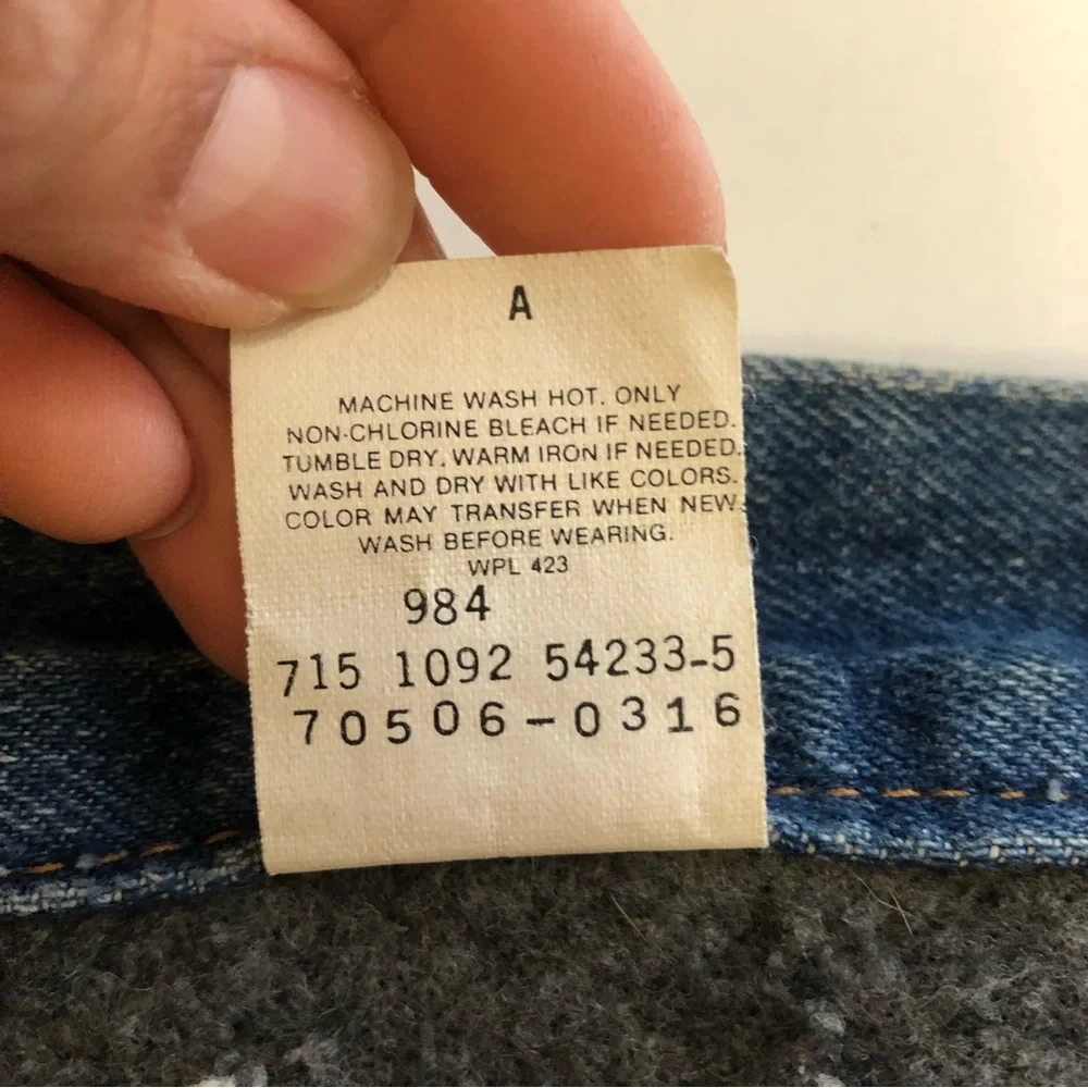 SOLD 1990s Levi's Blanket Lined Red Tag Made in USA Denim Jacket 70506-0316 - Picture 15 of 16